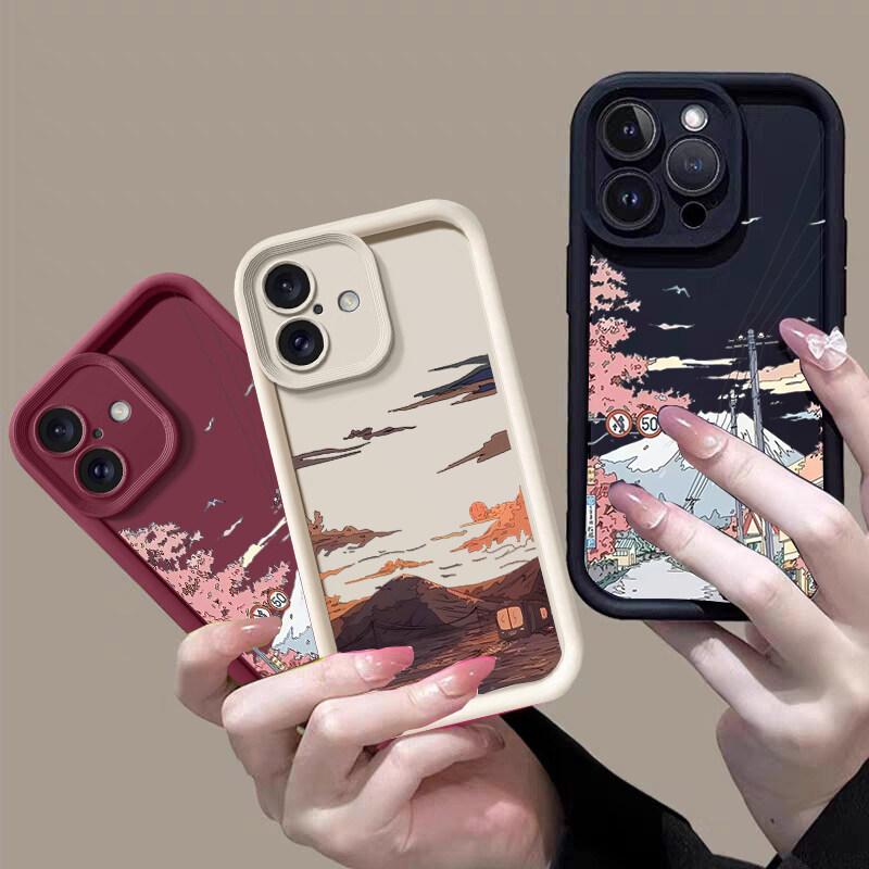Anime Scenery Sunset Case for Samsung Galaxy M34 M31 M51 M30S M23 M16 M11 M15 F06 J4 J6 Plus J8 A02 S21 FE S20 Ultra Plus Cover
