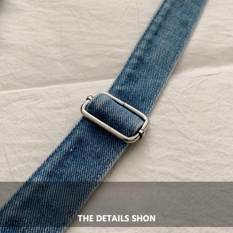 Washed and Old Denim Messenger Bag, One Shoulder Messenger Women's Bag.