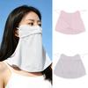Summer Face Sunscreen Veil UPF 50+ Neck Wrap Cover Thin Ice Silk Face Cover  for Male Female