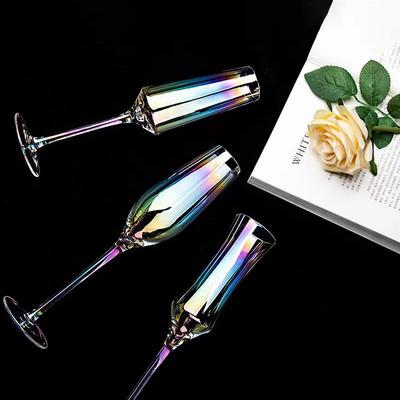 Pahar de cristal colorat creativ, pahare de sticlă pentru vin, pahare de șampanie, set de pahare de vin, pahare de cocktail originale, pahar de spirt