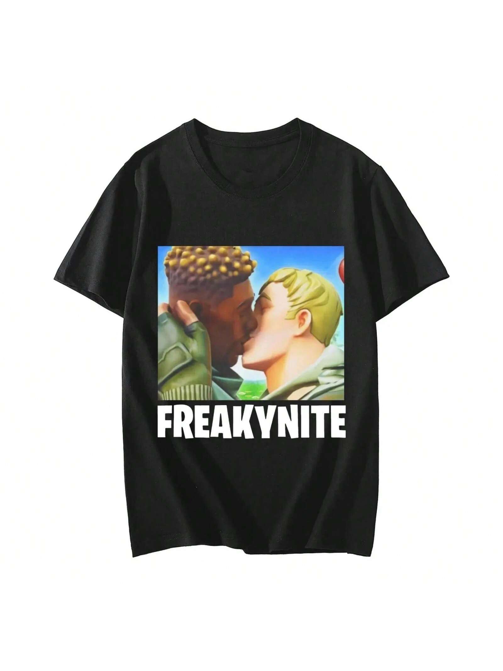 Funny Meme Graphic T Shirts Freakynite Parody Brainrot Joke T-Shirts Fashion Casual Loose Short Sleeve T-Shirt Streetwear Wo unisex S разноцветный