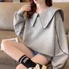 Navava Romantic Sailor Collar Ribbed Long Sleeve Sweater Nt1980