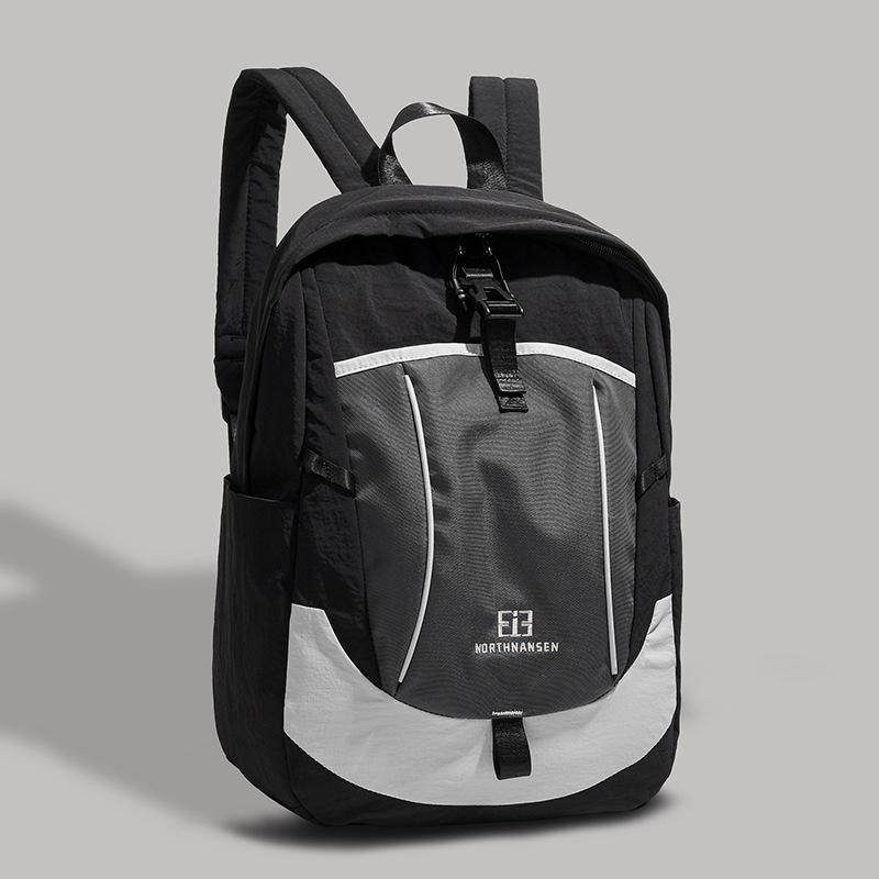 Casual backpack contrasting colors durable commuter student backpack versatile cycling outdoor sports backpack