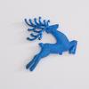 10Pcs Plastic Reindeer Hanging Ornaments Christmas Tree Glitter Elk Decorations Holiday Party Xmas Gifts