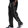 Autumn New Men's Casual Versatile Sports Drawstring Leg Row Button Trousers Large Size Sweat Trousers Man