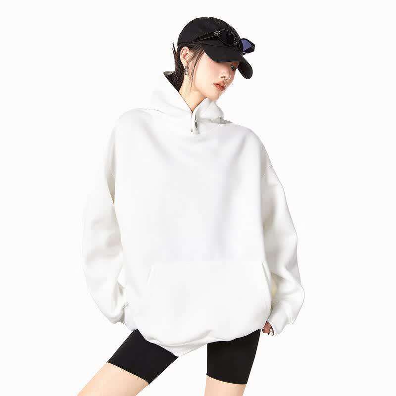 ICH MODE Women's American Retro Loose Hooded Sweatshirt