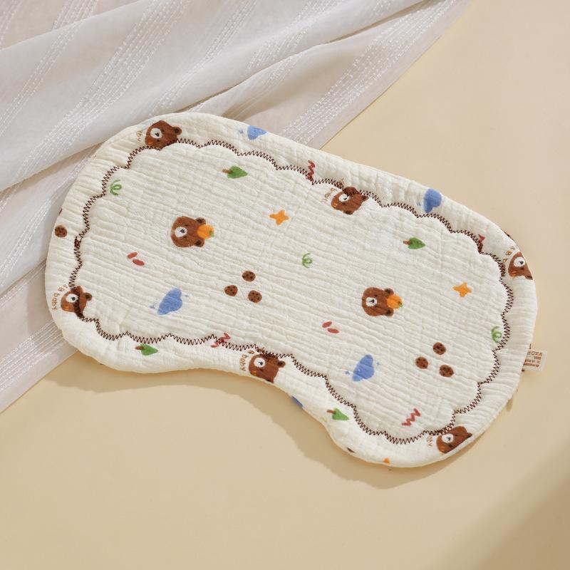 Cuscino per neonato Cuscino a forma di nuvola per neonato Tappetino per cuscino 0-6 mesi Neonato Anti-rigurgito Cotone Puro Garza Cuscino piatto Asciugamano Neonato
