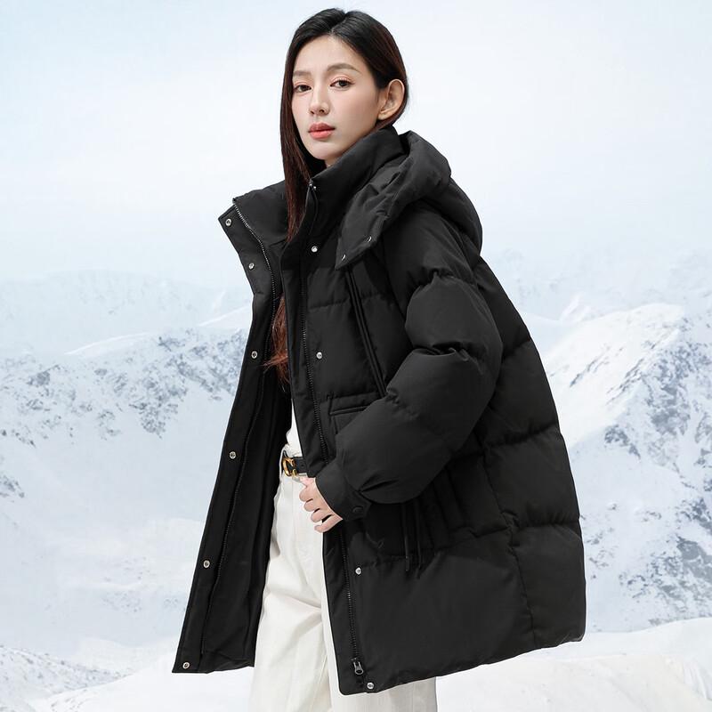 Xuezhongfei Women's Winter Detachable Hood Duck Down Puffer Jacket X40149408F