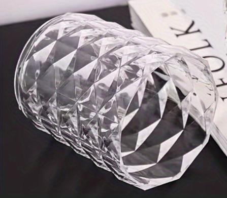 Diamond Pattern Cosmetic Brush Storage Stand, portable desktop organizer, stylish ornament for bathroom vanity