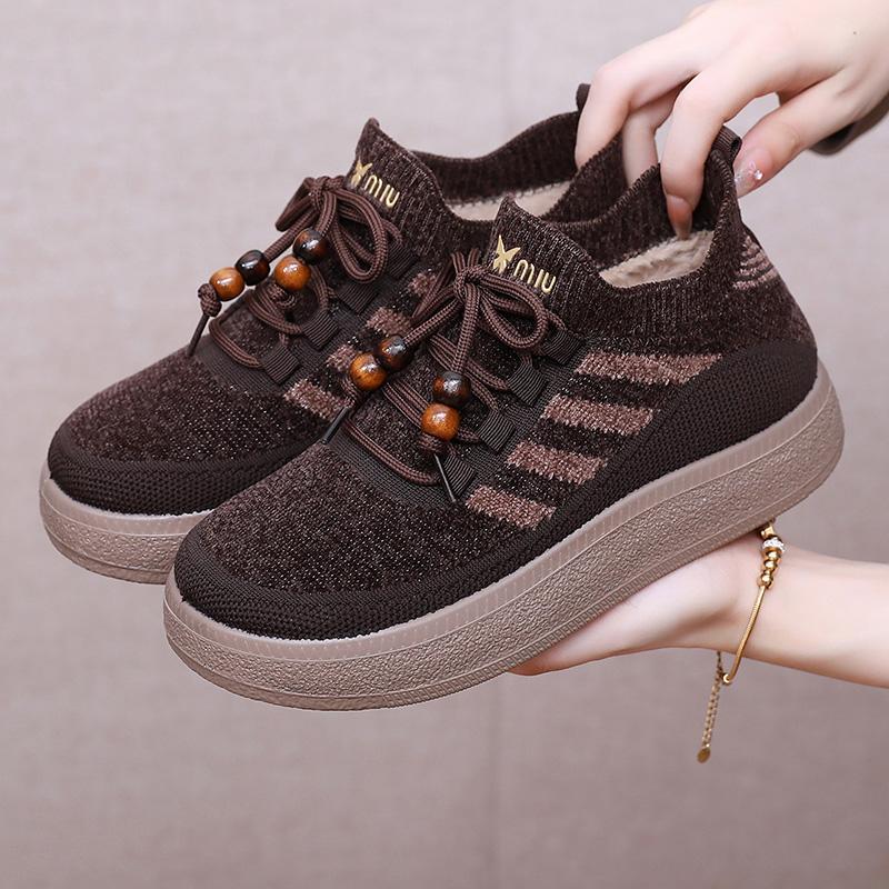 

Зимние Новые Женские Теплые Хлопковые Ботинки с Флисовой Подкладкой Нескользящая и Прочная Подошва Бесплатная Доставка Женская Обувь 40