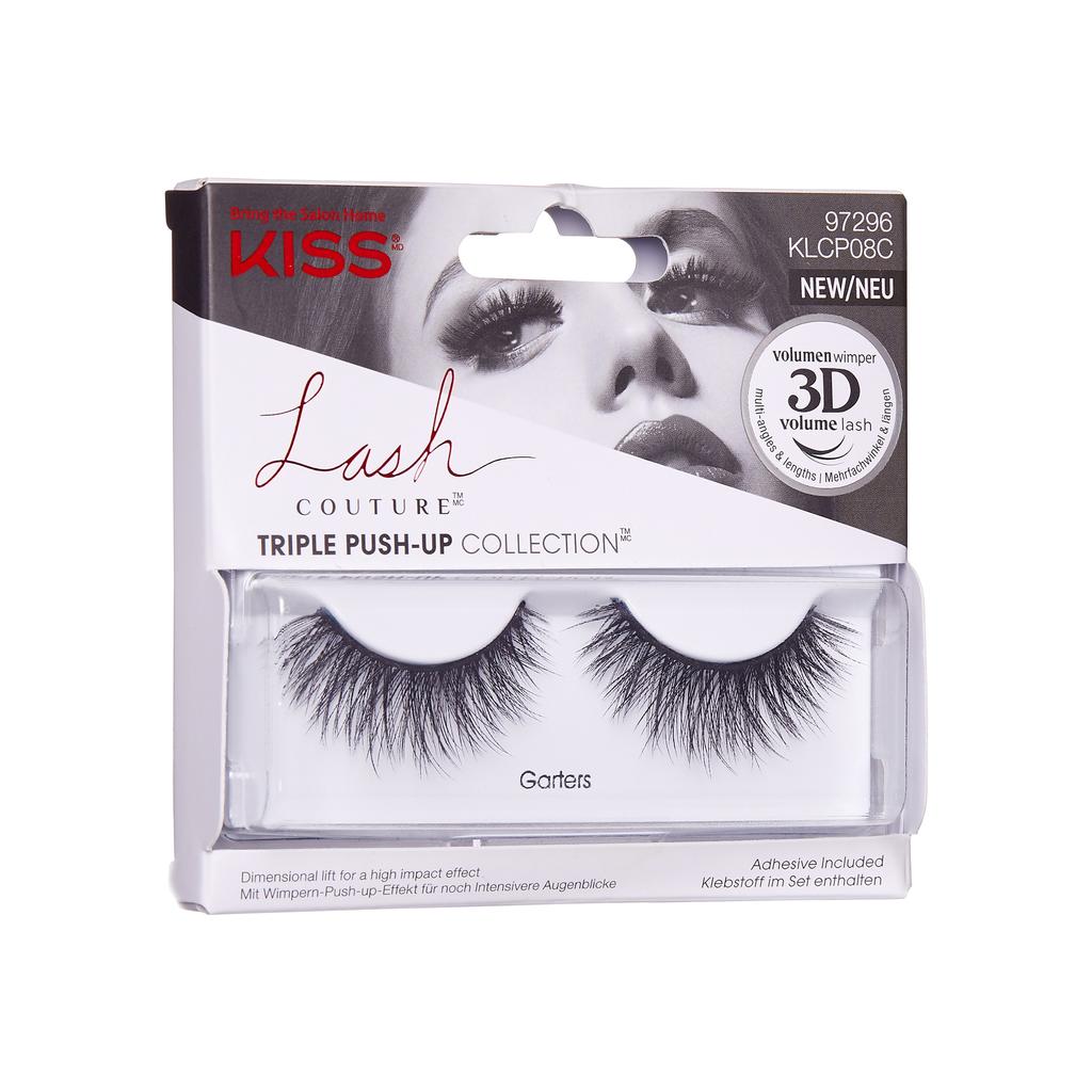 Gęste sztuczne rzęsy na pasku 3D Volume Garters KISS 1 para