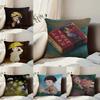 G-Grave of the Fireflies Pillow Case Anti-dustmite Pillowcase Invisible Zipper Silky Short Plush Sofa Cushion Cover