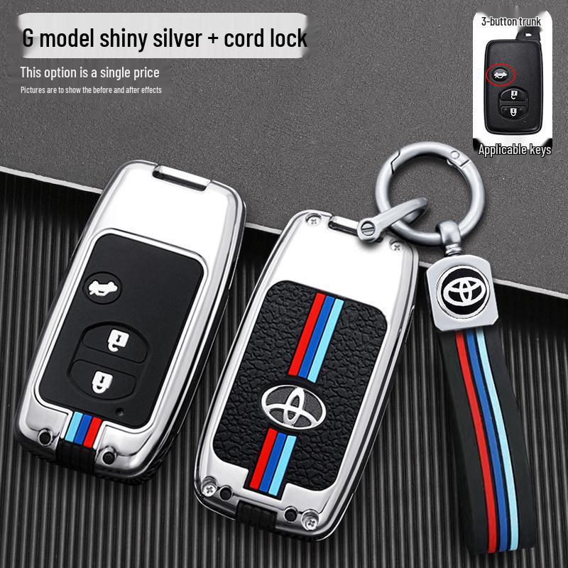 Compatible Key Case for Toyota: 6th Gen Camry, Reiz, Land Cruiser, Prado, Highlander