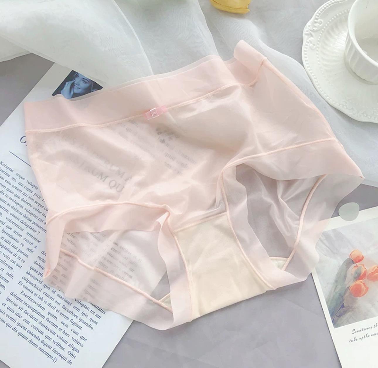

Шелковое прозрачное женское нижнее белье, ультратонкое, дышащее и мягкое, бесшовное нижнее белье, нижнее белье для девочек m розовый