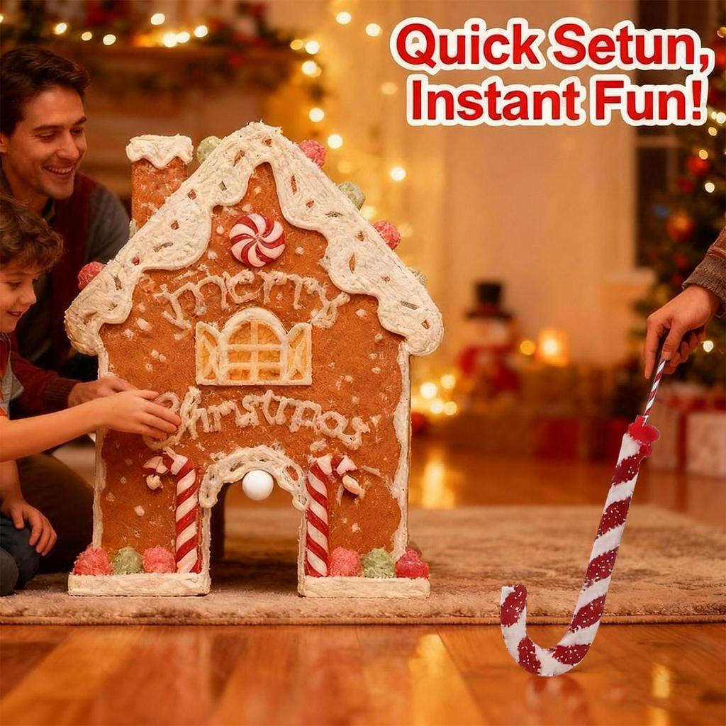 Christmas Golf Games Christmas Toys Portable Gingerbread Holiday Miniature Indoor Golf Set For Kids Adults Family Living Room