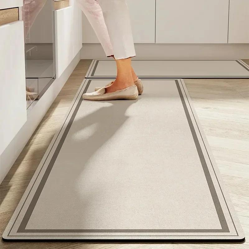 Kitchen Carpet Long Rug Waterproof Pvc Floor Mat Non-slip Leather Home Decoration Oil-proof Foot Mats Alfombra De Cocina