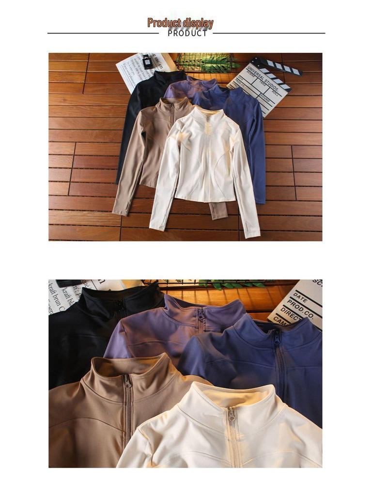 Women's Autumn/Winter Fitness Set: Elastic Quick-Dry High-Waisted Flared Pants & Slimming Yoga Jacket
