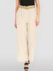 PANTALONES DE LINO DE PIERNA ANCHA PARA MUJER CON CINTURÓN