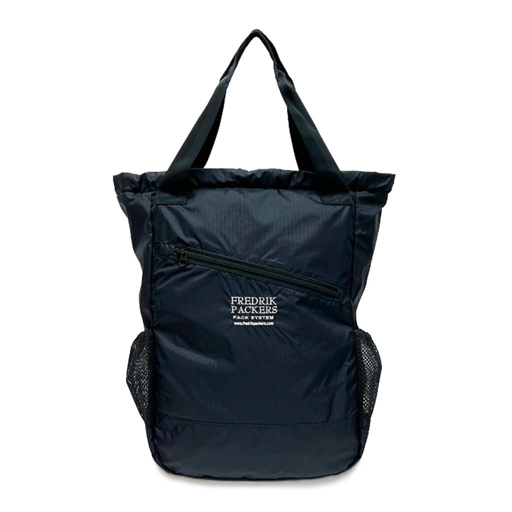 Mochila 2-em-1 Fredrick Packers 70D, Mochila/Bolsa de Fraldas de Nylon Ripstop Dobrável, Unissex, Preto