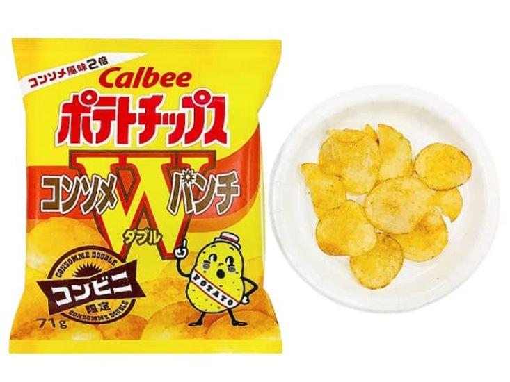 

channel limited Calbee Potato Chips Consomme Double Punch 71g x 12 bags [Sales item]