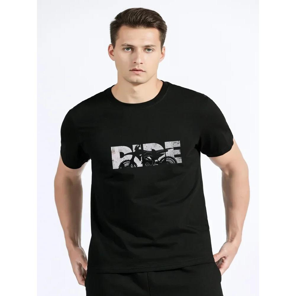 RIDE Dirt Bike Motocross Apparel Style TShirt Enduro Cross Motorcycle Racing Hip Hop Gift Clothes T Shirt Cotton Streetwear