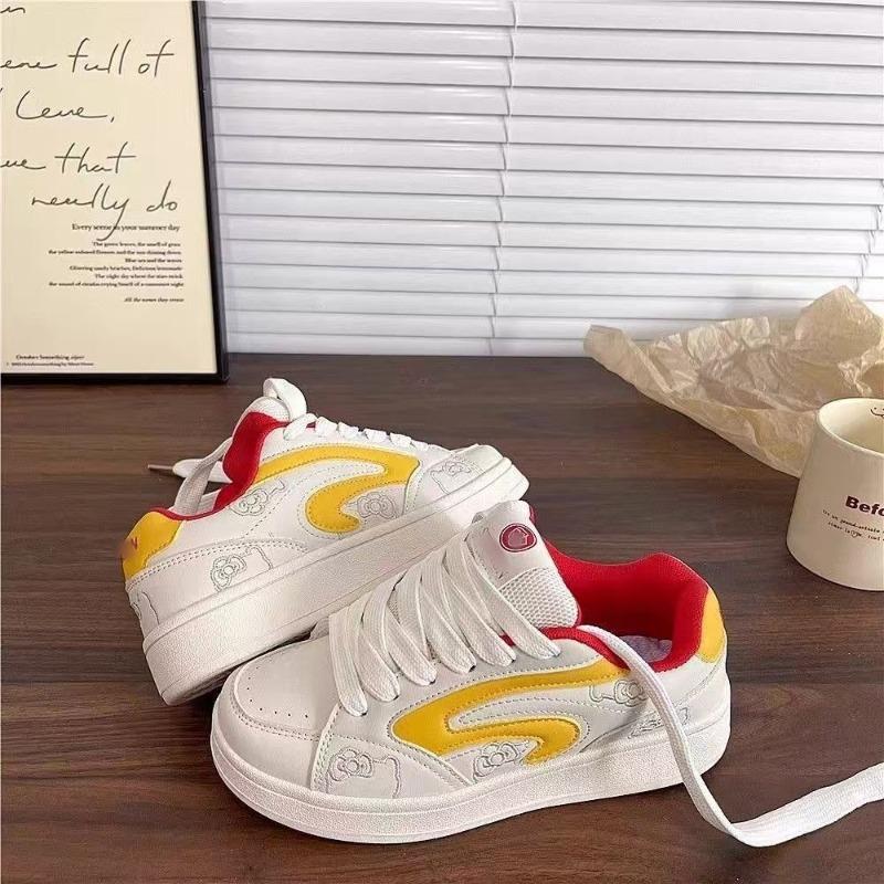 Versatile Board Shoes Niche Autumn New Little White Shoes Sports and Leisure Trendy Bread Shoes