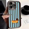 Retro Fun Striped Dachshund Pattern  Phone Case For Samsung Galaxy S21 S22 S23 S24 FE Plus S25 Ultra A15 A35 A54 A55 Soft Cover