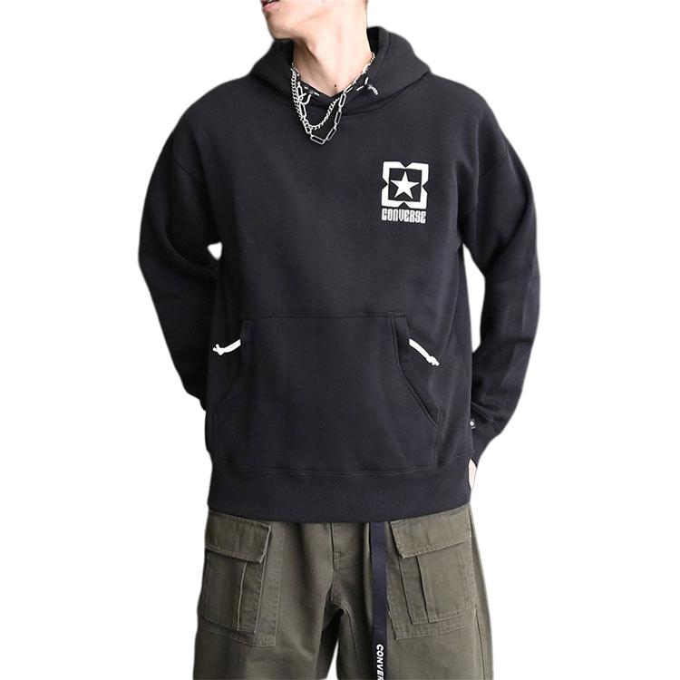 Converse Sweatshirts Men's Black Hooded Moderate Regular 10021090-A04