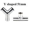 19 25 32 38 45 51 57 63 76 Mm SUS 304 Stainless Steel  Hose Barb Tail Y T Shape 3 Ways Sanitary Pipe Fitting Connector