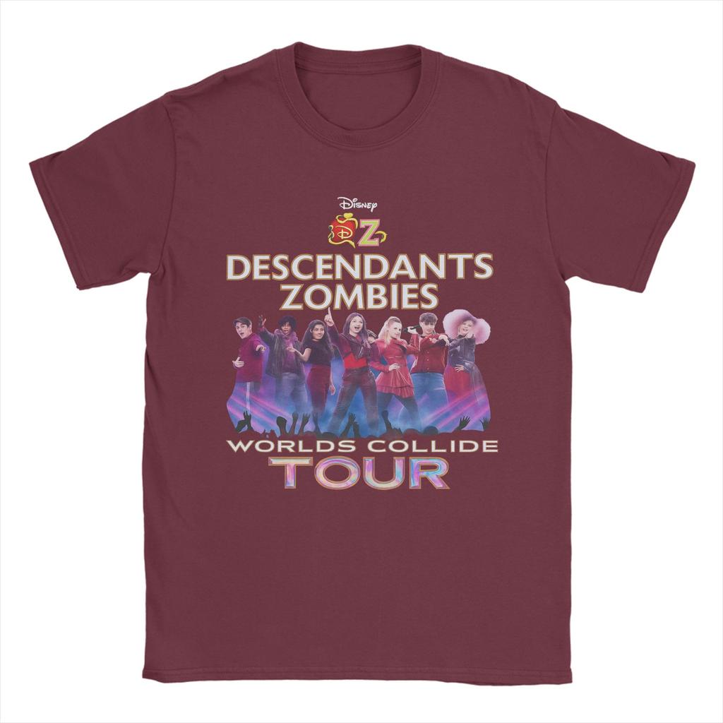 Printed Descendants Zombies Collide Tour Concert Music Festival 2025 Tshirts Unisex 100%Cotton O-neck Summer Clothing