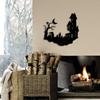 Metal Silhouette Yard Signs Wall Decor - Modern Delight for Halloween Room, Sticker Mural with Metal Wall Hanging