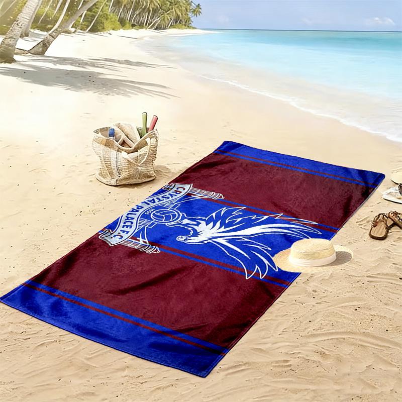 Crystal Palace F.C Print Beach Towel, Large Soft Quick Dry Towel for Beach Camping Swimming