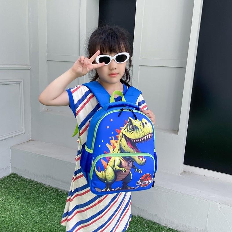 Adorable Dinosaur Cartoon Backpack Breathable Canvas For Kids Boys And Girls 2-6 Years