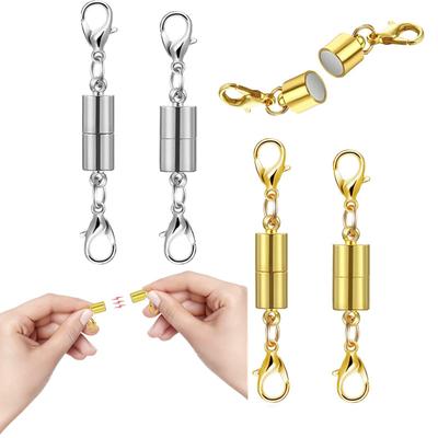 1pcs/Lot Round Strong Magnetic Clasps for Jewelry Making Magnet End Clasp Connectors Buckle Metal Clasp With Lobster Clasps