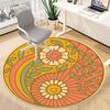 1pc Floral Mandala Office Round Area Rug,  Mat Suitable For Office, Under Office Chairs Bedroom Living Room Home Decor, Room Deco