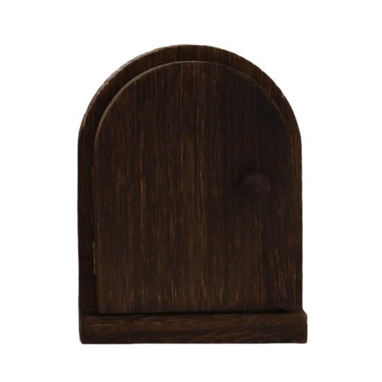 Wooden Door Light Switch Cover Baby Proofing Electrical Wall Outlet Protective Cover Wall Panel Socket Door Shape Decorative Frame