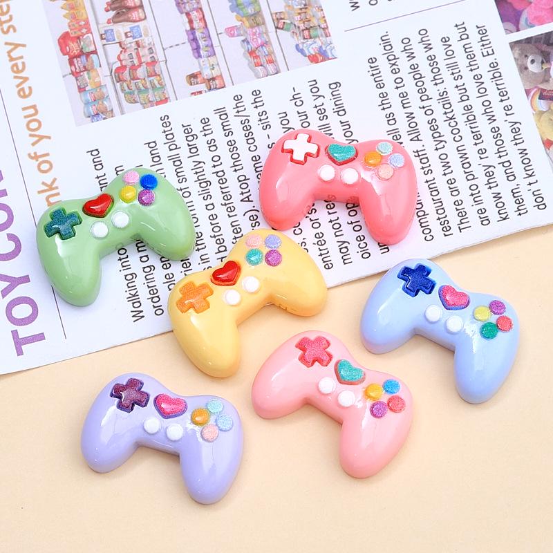 Multicolor Cartoon Game Controller Hair Clip Resin Accessories for DIY Jewelry & Crocs Charms