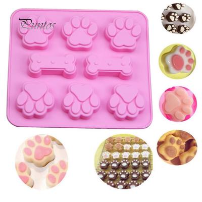 Clean Products Silicone Cake Mold Dog Cat Paw Bone Shape Chocolate Candy Cookie Baking DIY Tool