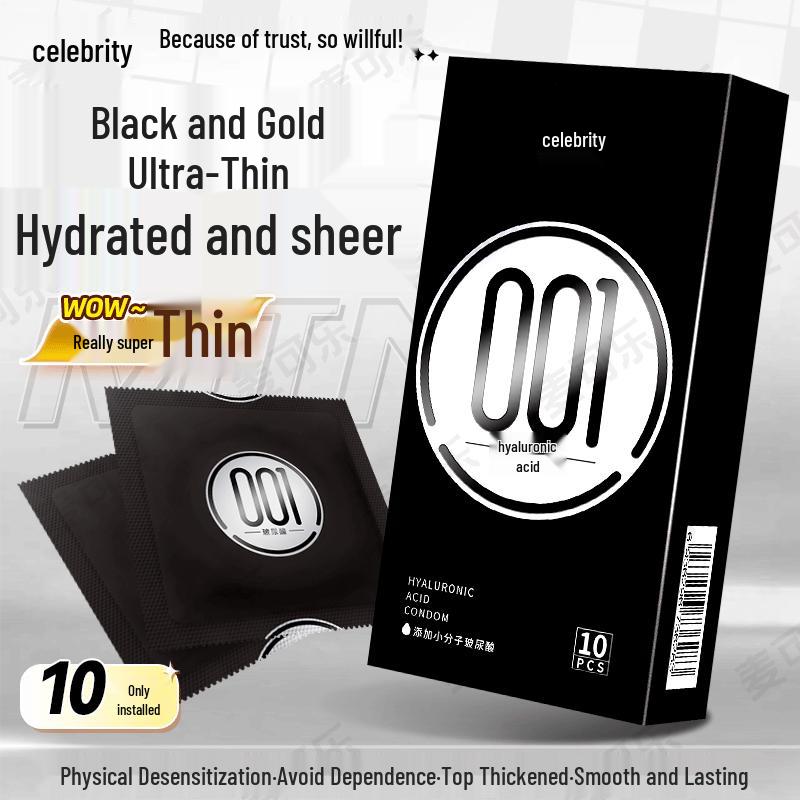 Celebrity Ultra-Thin Time-Delay Ribbed & Dotted Condoms - 10 Pack