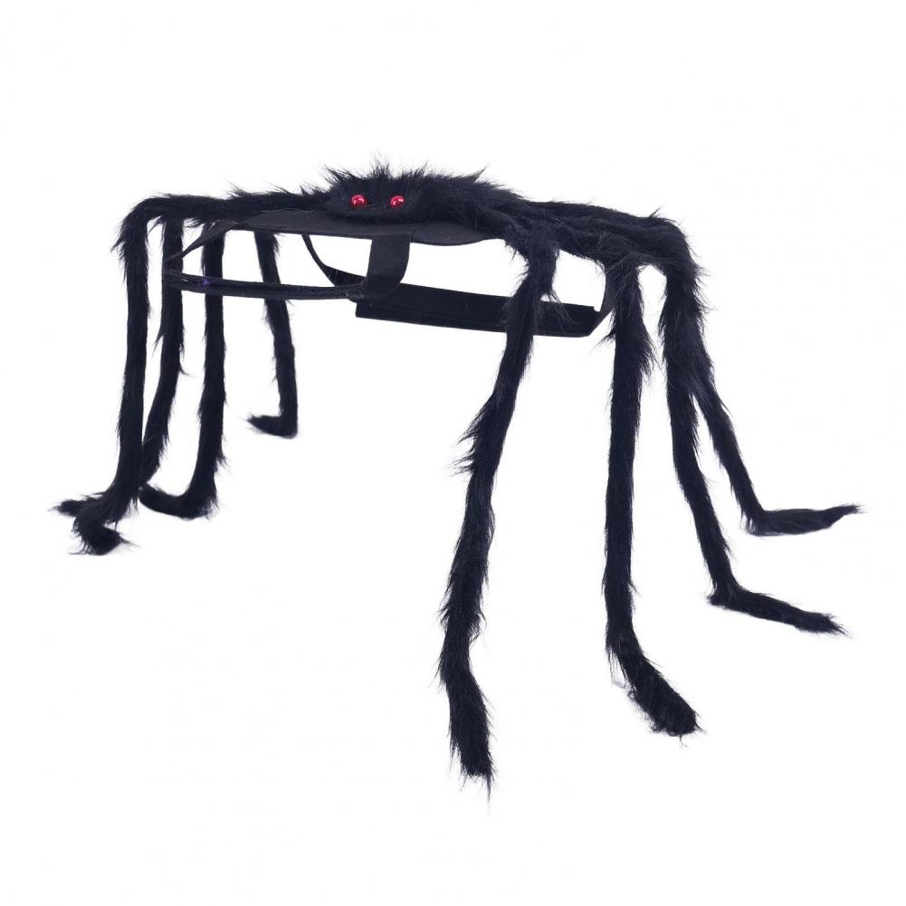 Pet Spider Costume Halloween Furry Simulation Spider Apparel for Cats Halloween Party Cosplay Dress Up Accessory