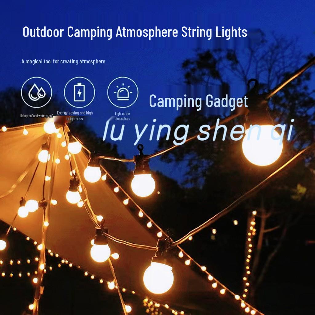 LEDG50 Waterproof LED Outdoor String Lights: Connectable, Series-Running for Camping, Holidays, and Decorative Ambiance G50 Warm White Transparent Shell