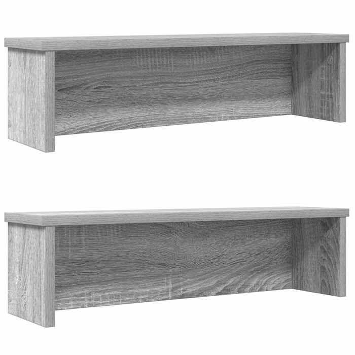 VidaXL Stackable Kitchen Shelves 2 Pcs Sonoma Grey 50x15x16 Cm, Kitchen Storage Shelf, Cabinet Organizer 860492