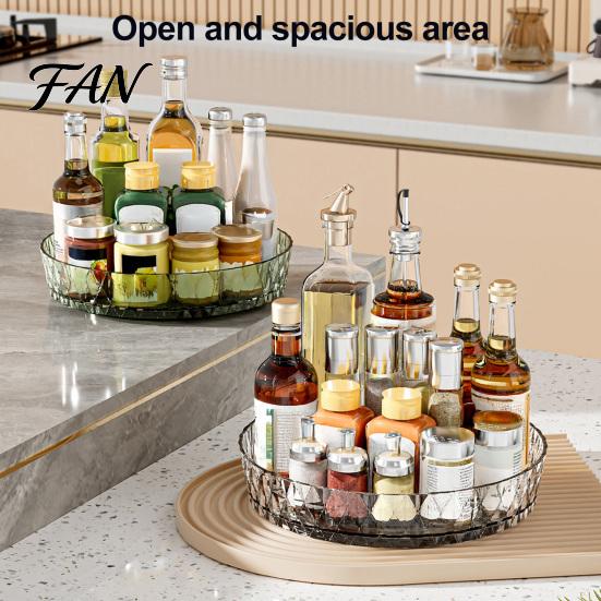 Durable Kitchen Organizer 360 Degree Rotating Spice Rack, Lazy Susan Turntable Countertop Storage Rack for Cabinet, Pantry, Seasoning Bottle Holder