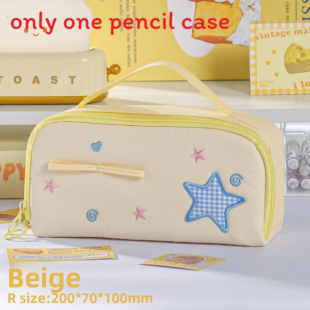 Multi Layer Pencil Case With Fabric Material For Students And Office Use