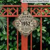 2D Flat 1pc, Aluminium Decorative Plaque and Ornament, Legend Born in 1952, Retro Home Decor, Vintage Wall Art, Industrial Style Sign, Birthday Gift