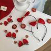 Hanfu Headdress Red Child Hair Accessories Bow Headband Bowknot Hair Clip Chinese Style Hairpin