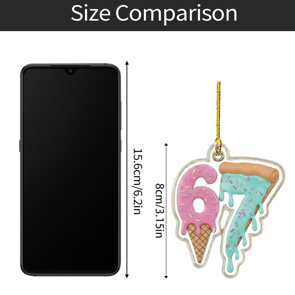 Akrylové vánoční ozdoby, Zábavné číselné ozdoby, Přívěsky