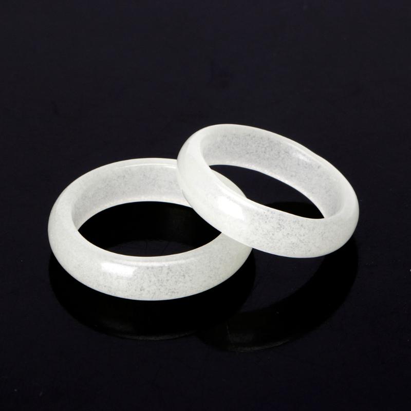 Rarely 8mm Wide Natural Fluorite Luminous Stone Glow In Dark Ring Fine Jewelry