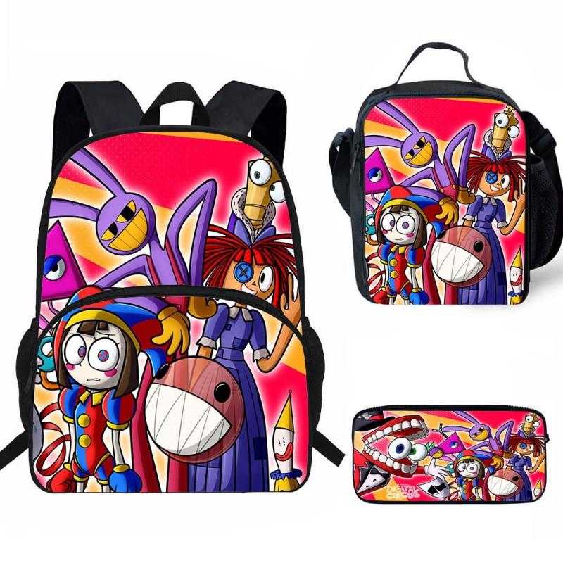 Kinder Cartoon Rucksack Set Grundschüler Mit Lunchtasche Federmäppchen - Leicht Ergonomisch Oxford Stoff