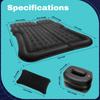 Universal Foldable Inflatable Bed Portable Inflatable Mattress Set Auto Back Seat Sleeping Flocking Air Bed Cushion W/Pump+Pillow